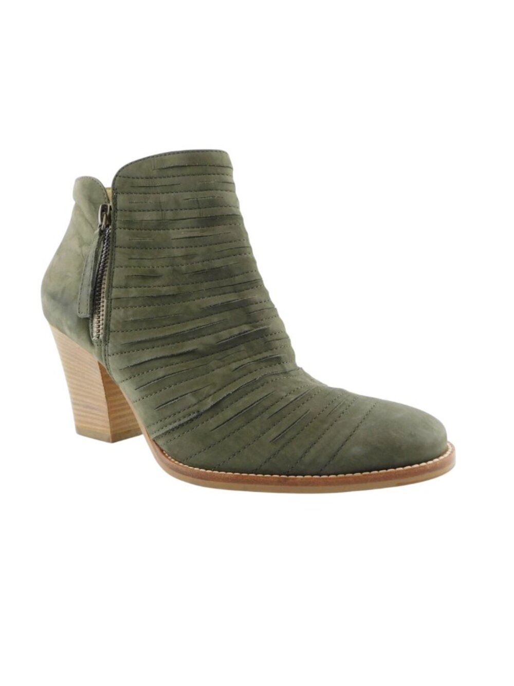 PAUL GREEN Frest Green Nubuck Leather Block Heel Ankle Boots 5UK / 7.5US